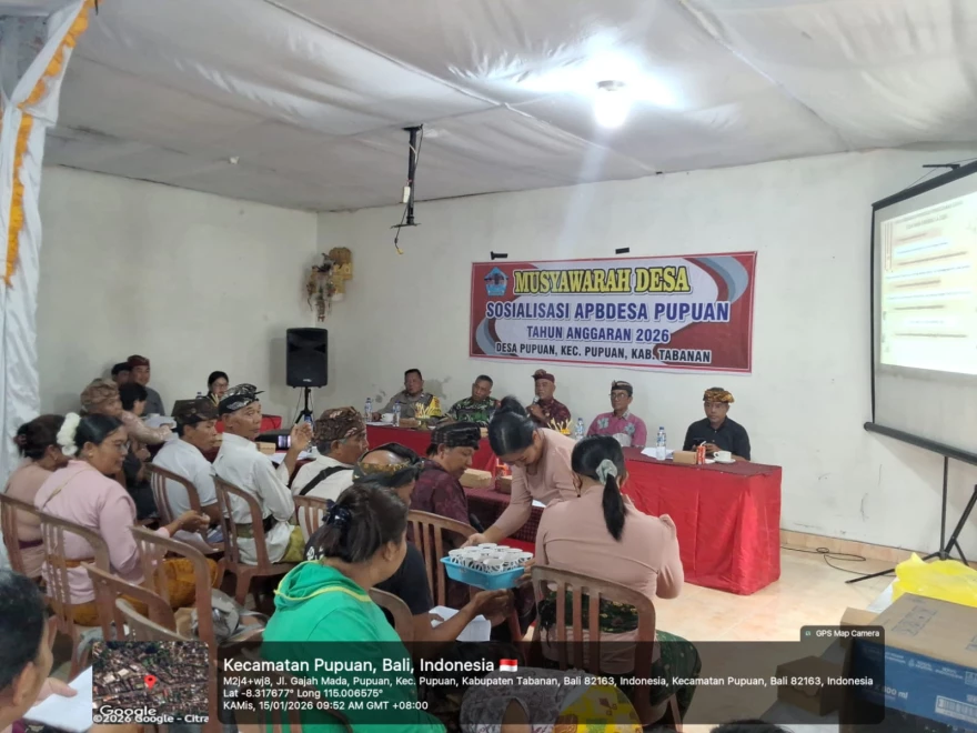 MUSYAWARAH DESA SOSIALISASI APBDesa DESA PUPUAN TAHUN 2026