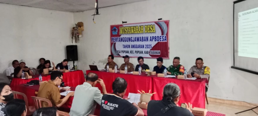 MUSYAWARAH DESA PERTANGGUNGJAWABAN  REALISASI APBDESA T.A. 2025